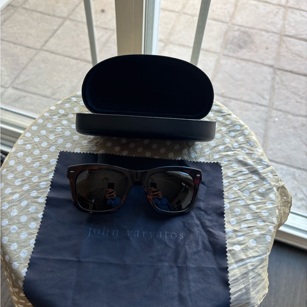 John Varvatos Black Sunglasses with Case